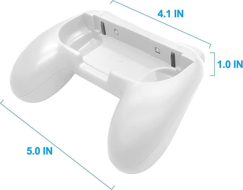 IRIDESCENT Controller Grip for Nintendo Switch Joy-Con, Wear-resistant Handheld Joystick Remote Handle Compatible with Switch, 2 Pack (White+Black) - Image 5
